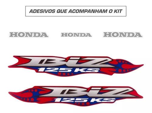 Adesivo Kit Biz 125 2007 a 2010 Honda personalizado