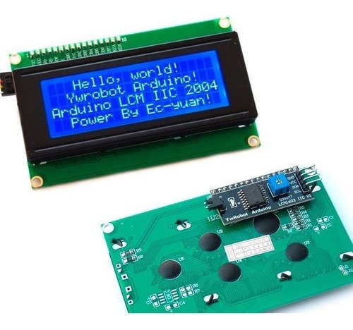 1 Display Lcd 20x4 C/ I2c Back Azul Para Arduíno /