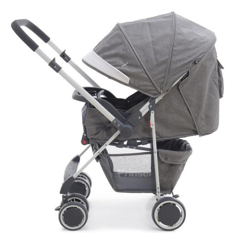 Carriola Con Portabebe Prinsel Reversible Oviedo Gris Gris