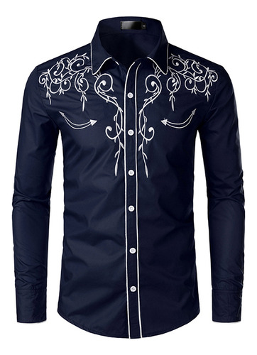 Camisa Bordada De Hombre