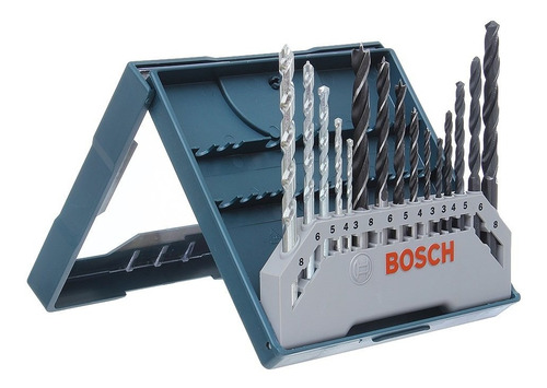 Kit Com 15 Peças  X-line Bosch Para Metal, Madeira E Concret