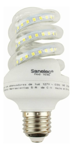 Sanelec 1646 Foco Espiral Led 14 W, Luz Fría