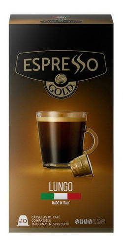 10 Cápsulas Café Espresso Lungo Para Nespresso® - Gold