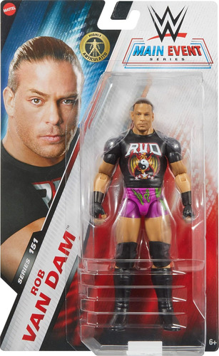 Mattel Wwe Rob Van Dam Action Figure, Main Event Series #151