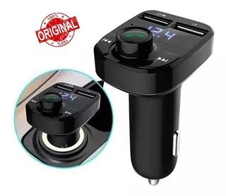 Receptor Transmissor Fm Veicular Bluetooth Carregador Mp3