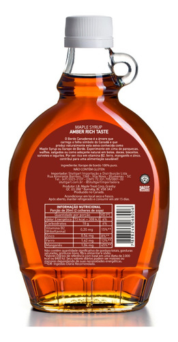 Xarope De Maple Syrup 250ml 100% Puro Importado