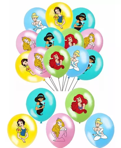 Globos Princesas Disney Pack 10 Unidades Latex Variedades