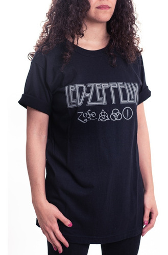 Remera Led Zeppelin Algodón Nueva Laser Rock