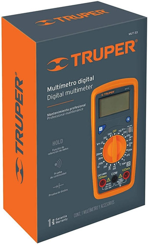 Multimetro Difital   Tester Truper  Mut-33