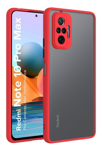 Case Funda Mate Para Xiaomi Redmi Note 10 Pro 4g - Rojo