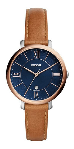 Reloj Mujer Fossil Es4274 Cuarzo 36mm Pulso Marron En Cuero