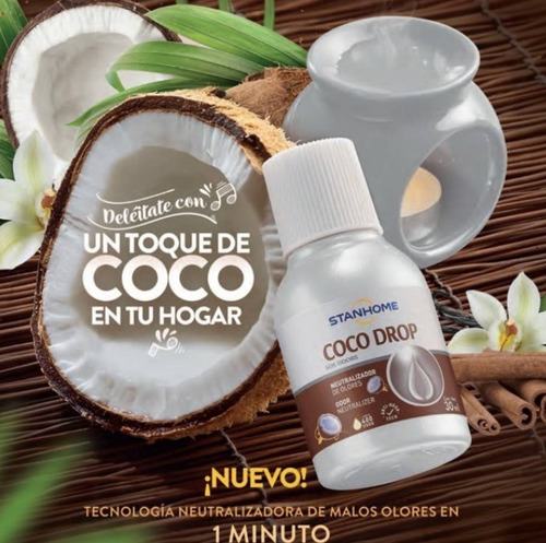 Stanhome 3 Pz Coco Drop Neutralizador De Olores 30 Ml
