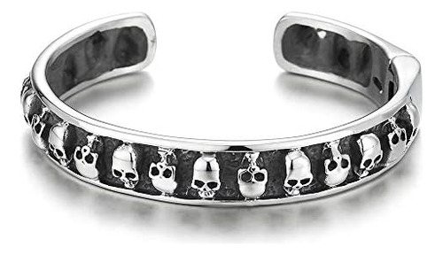 Coolsteelandbeyond Brazalete Tipo Brazalete Con Calaveras Vi