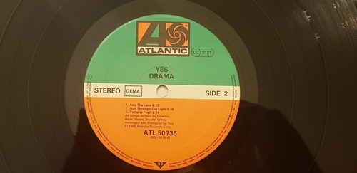Vinilo Yes. Drama. Importado. 1980. Impecable