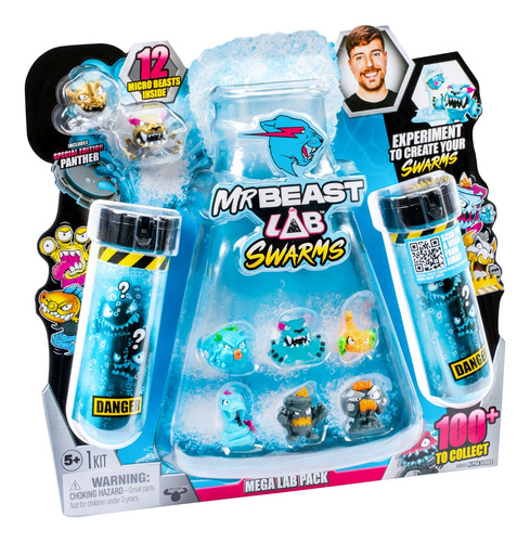 Mega Lab Com 12 Mini Bonecos Swarms Mrbeast Lab