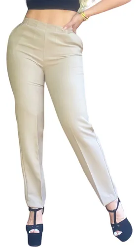 Pantalon Mujer Vestir Anabel Fashion Moderno Oficina Resorte