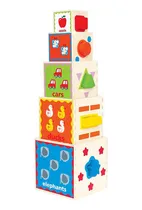 Comprar Cubos Apilables En Madera Con Encastre Hape