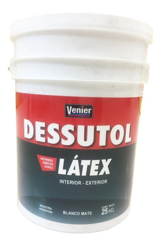 Imagen 2 de 5 de Dessutol Látex Interior Exterior Venier 25kgs Pintumm