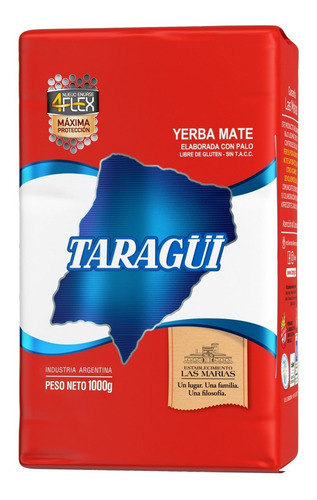 Yerba Mate Taragüi Con Palo 4flex 1kg