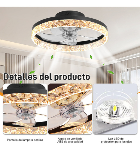 Ventilador de techo Merion MER+FSD+01 con palas de Plástico estructura color negro 127V