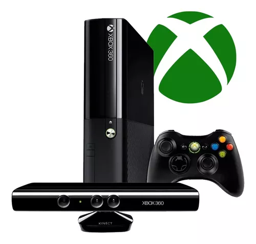 Xbox 360 4gb Preto + 1 Controle + Kinect + 1 Jogo