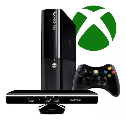 Xbox 360 Super Slim 4GB Kinect 1 Controle 2 Jogos