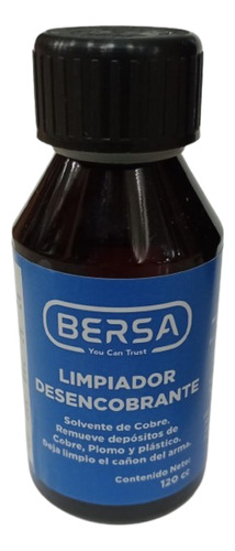 Limpiador Desencobrante Bersa Para Armas Por 120cc