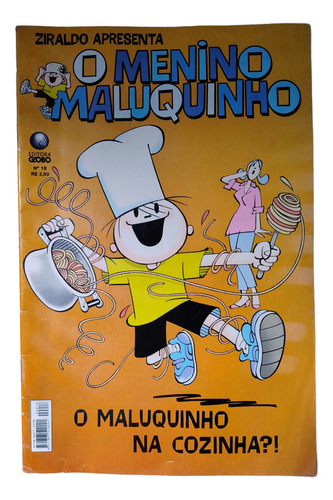 Gibi Hq Da Coleção O Menino Maluquinho No 18 - O Maluquinho Na Cozinha - Editora Globo (Usado)