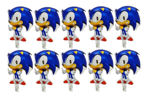 10 Globos Sonic Mini Souvenir