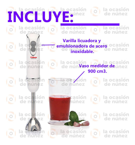 Imagen 3 de 7 de Licuadora Mixer Liliana Manual Rainbow Mix 450w