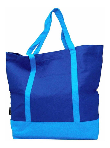 Ezprogear Bolsa Lona Algodon In Ancho Alto Profundidad Azul