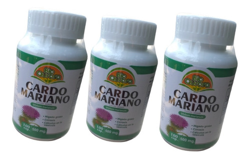 Cardo Mariano 500 Mg 300 Cápsulas - 3 Frascos Pack