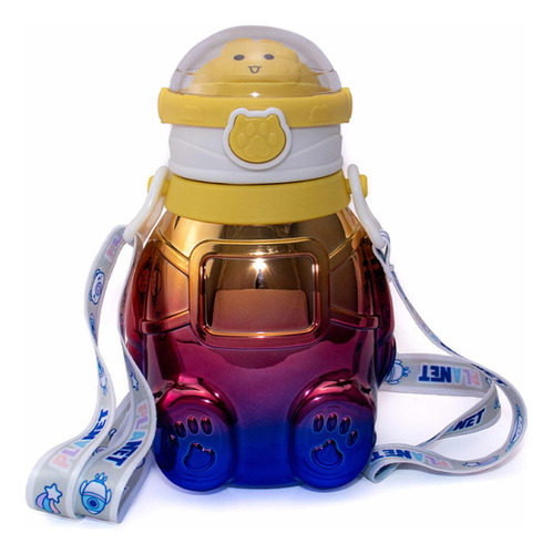 Botella De Agua Infantil Colores Tornasol Astronauta 800ml A