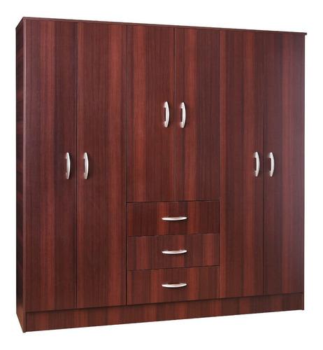 Closet Cic Maipo 6 Puertas 3 Cajones 180 Cm Wengue