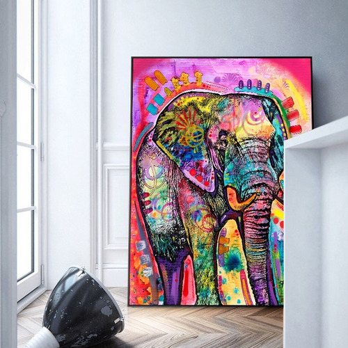 Imagen 2 de 9 de Cuadro-elefante7-moderno,decorativo,95x60cm-16k Resolución