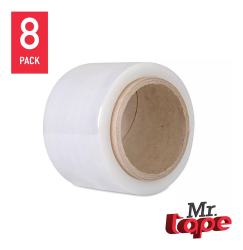 Mr Tape 8 Rollos De Emplaye Pelicula Estirable 3x60x1000