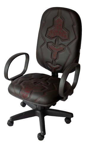 Cadeira Gamer Tt Efx Braço Corsa Modelo Presidente Cor Costura Vermelha