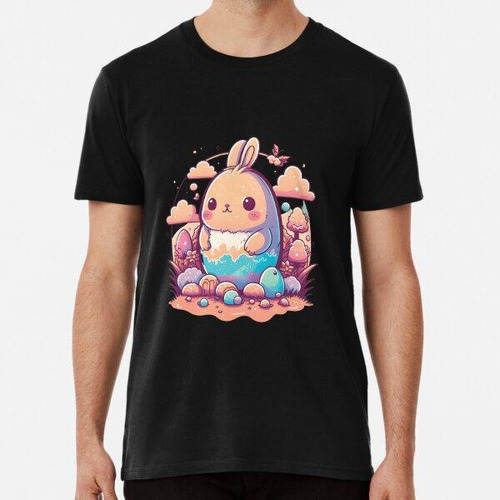 Remera Adorable Conejito De Pascua Kawai Conejo Lindo Algodo