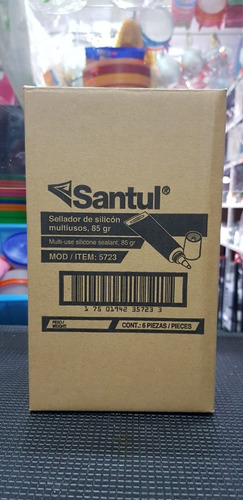 Silicon Sellador Multiusos Santul 5723 - Tubo 85 Gr 6 Piezas