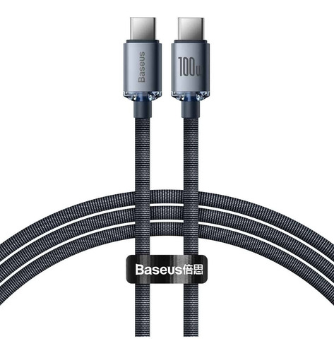 Cable Baseus Usb-c / Usb-c Carga Rápida Hasta 100w De 1.2 Metros