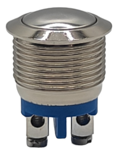Boton Pulsador Redondo 110v 3a Acero Tornillos 12v 16mm Acero