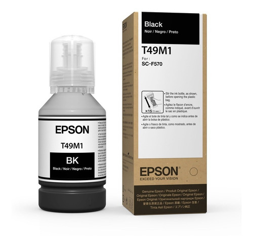 Tinta Sublimación Original Epson F570 F170 F571 Black Negra