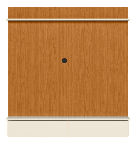 Painel Para Tv Até 42 2 Gavetas Com Closet Wave Albatroz Cor Cinamomo/off White