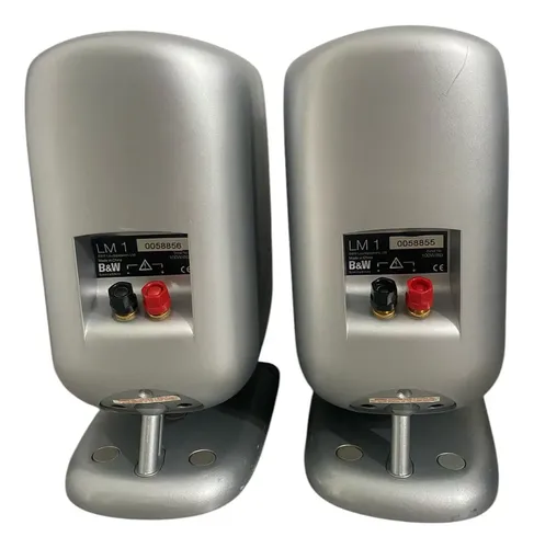 Par Caixas Bookshelf B&w Bower Wilkins Lm1 Prata 100wts Rms
