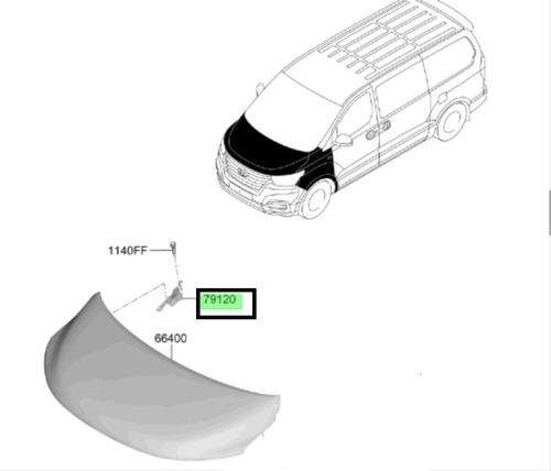 Bisagra Capot Para Original Hyundai H1 Tq 2007 2020