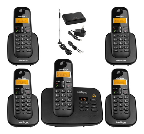 Kit Aparelho Telefone Fixo Ts 3130 Bina 4 Ramal Entrada Chip