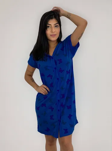 Camisola Senhora Americana Com Botões Diversas Estampas