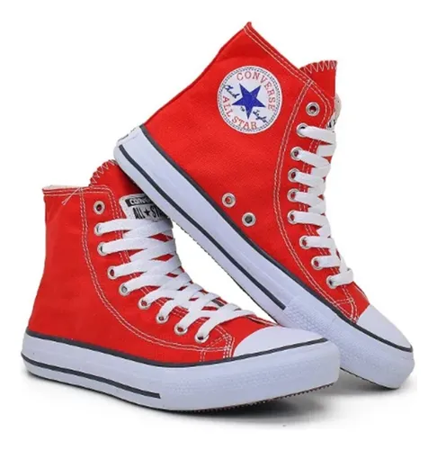 All star best sale botinha vermelho infantil