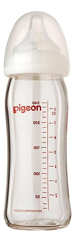 Mamadera De Vidrio Boca Ancha 240 Ml Pigeon Transparente