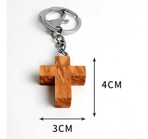 Llavero Con Forma De Cruz De Madera Para Colgar Regalos Reli